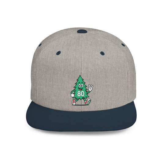 80 Tree Embroidered Snapback Hat — Heather Grey/Navy