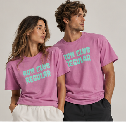 Afterglow Tee - Heather Orchid by Run Club Regular, T-shirt product image
