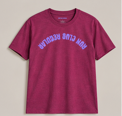 Axis Tee - Navy by Run Club Regular, graphic T-shirt product photograph