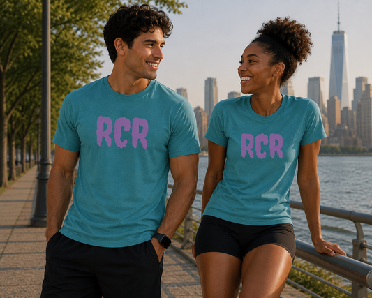RCR Drip T-Shirt - Heather Galapagos Blue