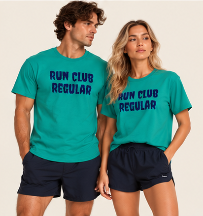 Drift Tee - Jade Dome by Run Club Regular, graphic T-shirt product photograph
