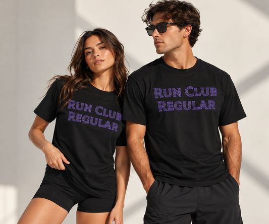 Pillar T-Shirt - Black by Run Club Regular, graphic T-shirt product image