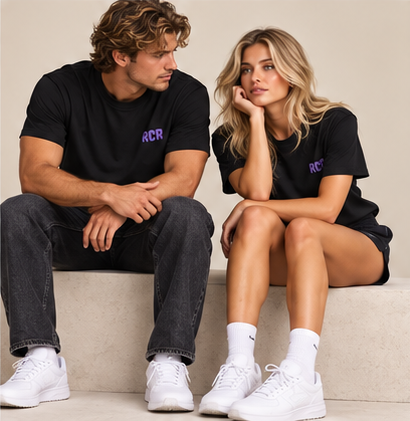 Lowkey Tee - Black by Run Club Regular, graphic T-shirt product image