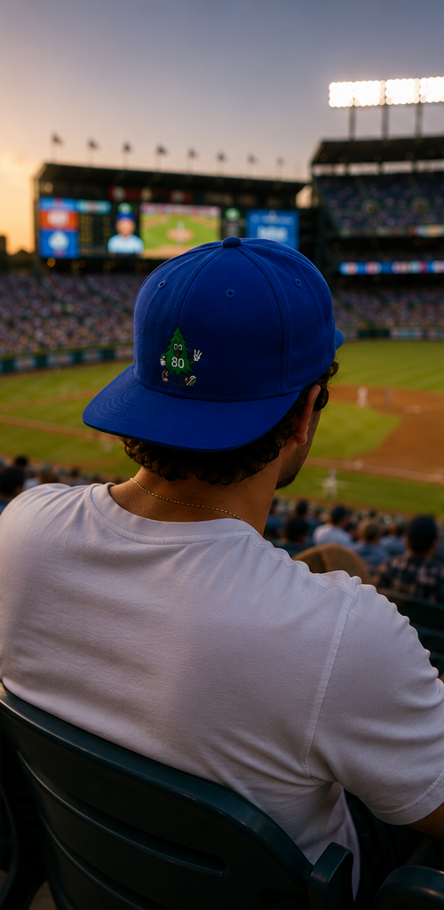 80 Tree Embroidered Snapback Hat — Royal
