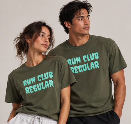 Afterglow Tee - Military Green by Run Club Regular, T-shirt product image
