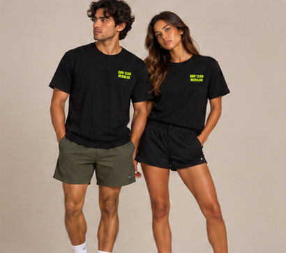 The Regular 2.0 Tee - Black by Run Club Regular, graphic T-shirt product image