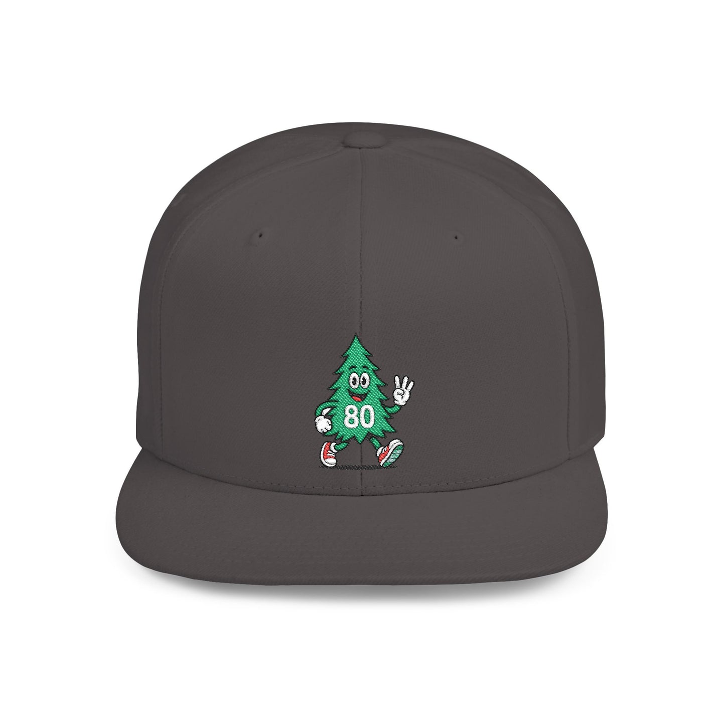 80 Tree Embroidered Snapback Hat — Dark Navy