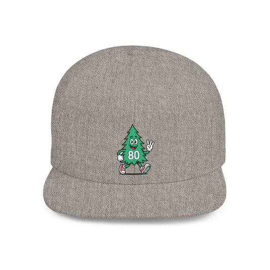 80 Tree Embroidered Snapback Hat — Heather Grey