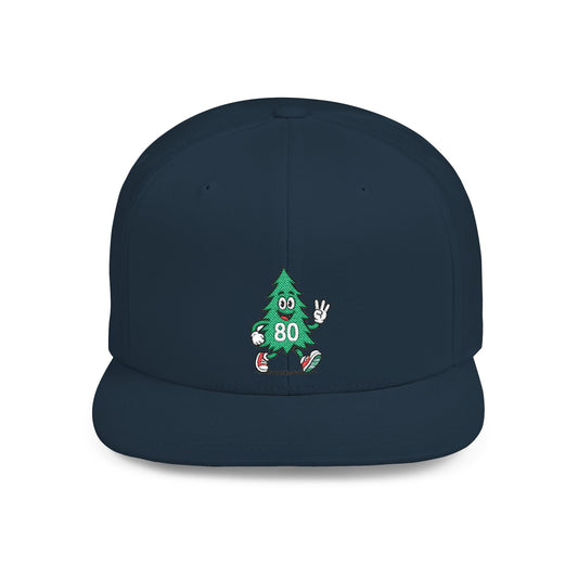 80 Tree Embroidered Snapback Hat — Dark Navy
