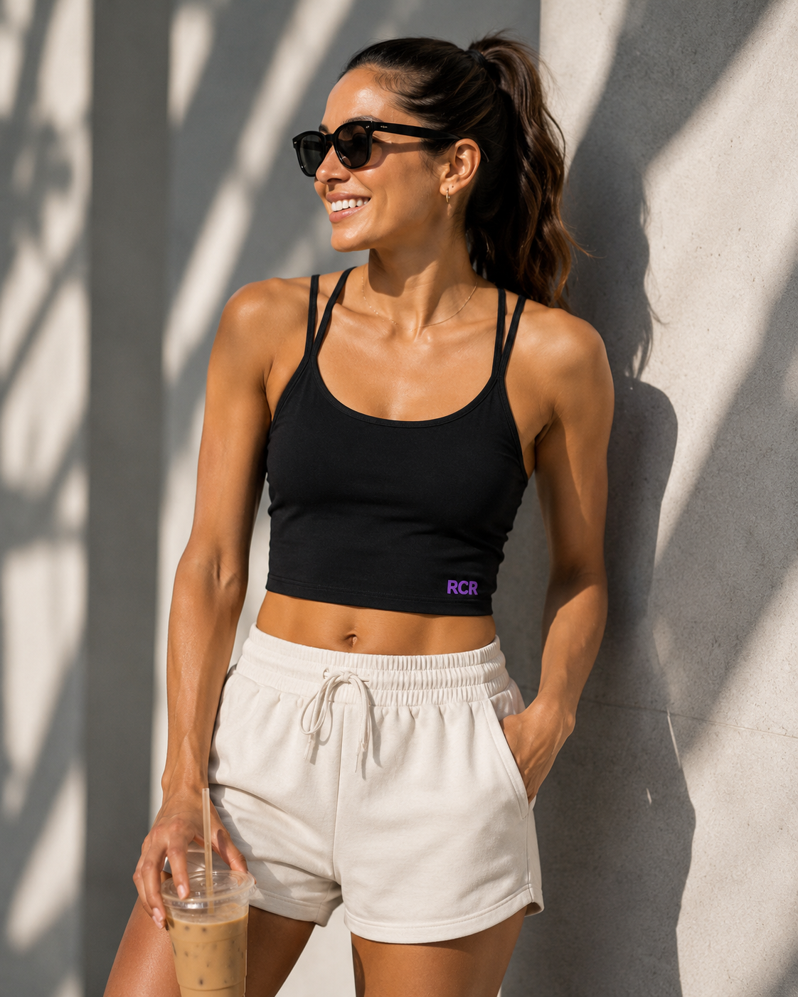 RCR Mini Crop Tank - Black