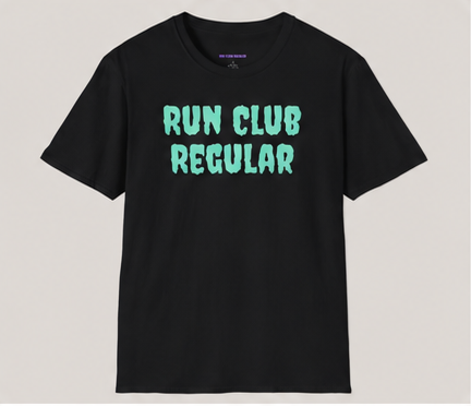 Afterglow Tee - Black by Run Club Regular in black, T-shirt product image