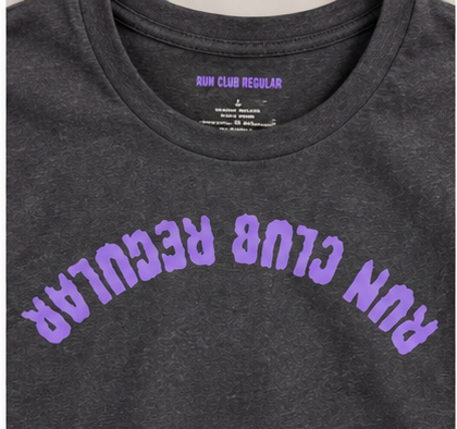 Axis Tee - Dark Heather by Run Club Regular, graphic T-shirt product photograph