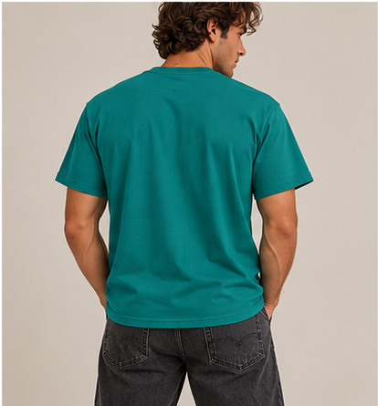 Axis Tee- Jade Dome by Run Club Regular, graphic T-shirt product photograph