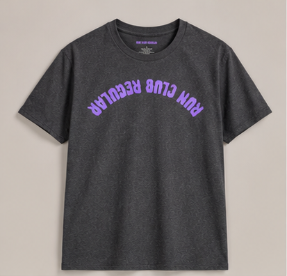 Axis Tee - White by Run Club Regular, graphic T-shirt product photograph