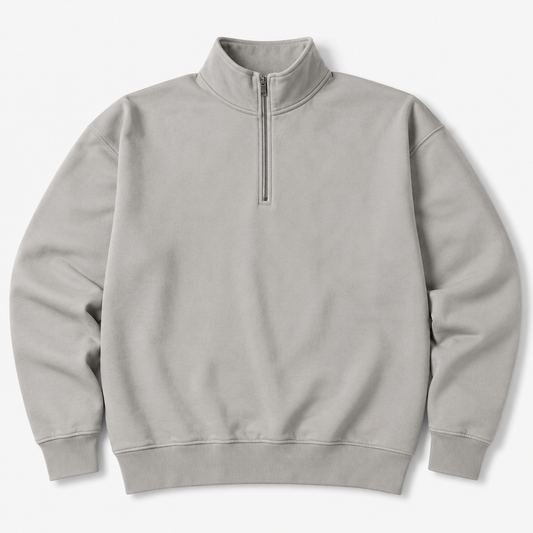 Women's Quarter-Zip Pullover — Smoke