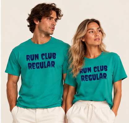 Drift Tee - Jade Dome by Run Club Regular, graphic T-shirt product photograph
