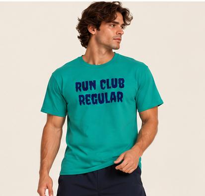 Drift Tee - Jade Dome by Run Club Regular, graphic T-shirt product photograph