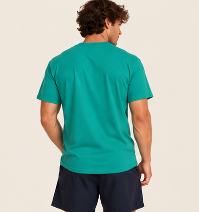 Drift Tee - Jade Dome by Run Club Regular, graphic T-shirt product photograph