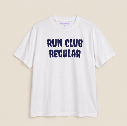 Drift Tee - Jade Dome by Run Club Regular, white graphic T-shirt product photograph