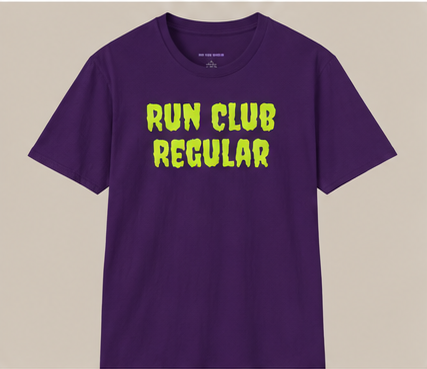 Daybreak Tee - Purple by Run Club Regular, graphic T-shirt product image
