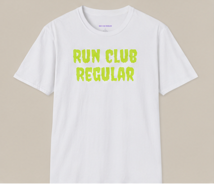 Daybreak Tee - White by Run Club Regular, graphic T-shirt product image
