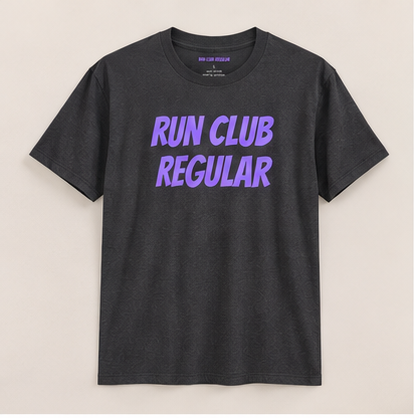 Racer Tee - Dark Heather by Run Club Regular, graphic T-shirt product photograph