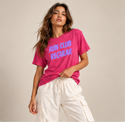 Racer Tee - Heliconia by Run Club Regular, graphic T-shirt product image
