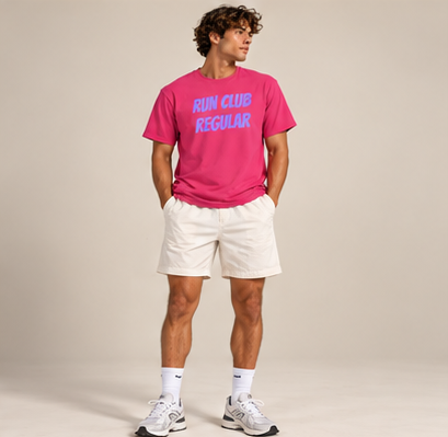 Racer Tee - Heliconia by Run Club Regular, graphic T-shirt product image