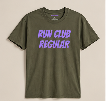 Racer Tee - Navy by Run Club Regular, graphic T-shirt product image