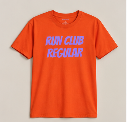 Racer Tee - Maroon by Run Club Regular, graphic T-shirt product photograph