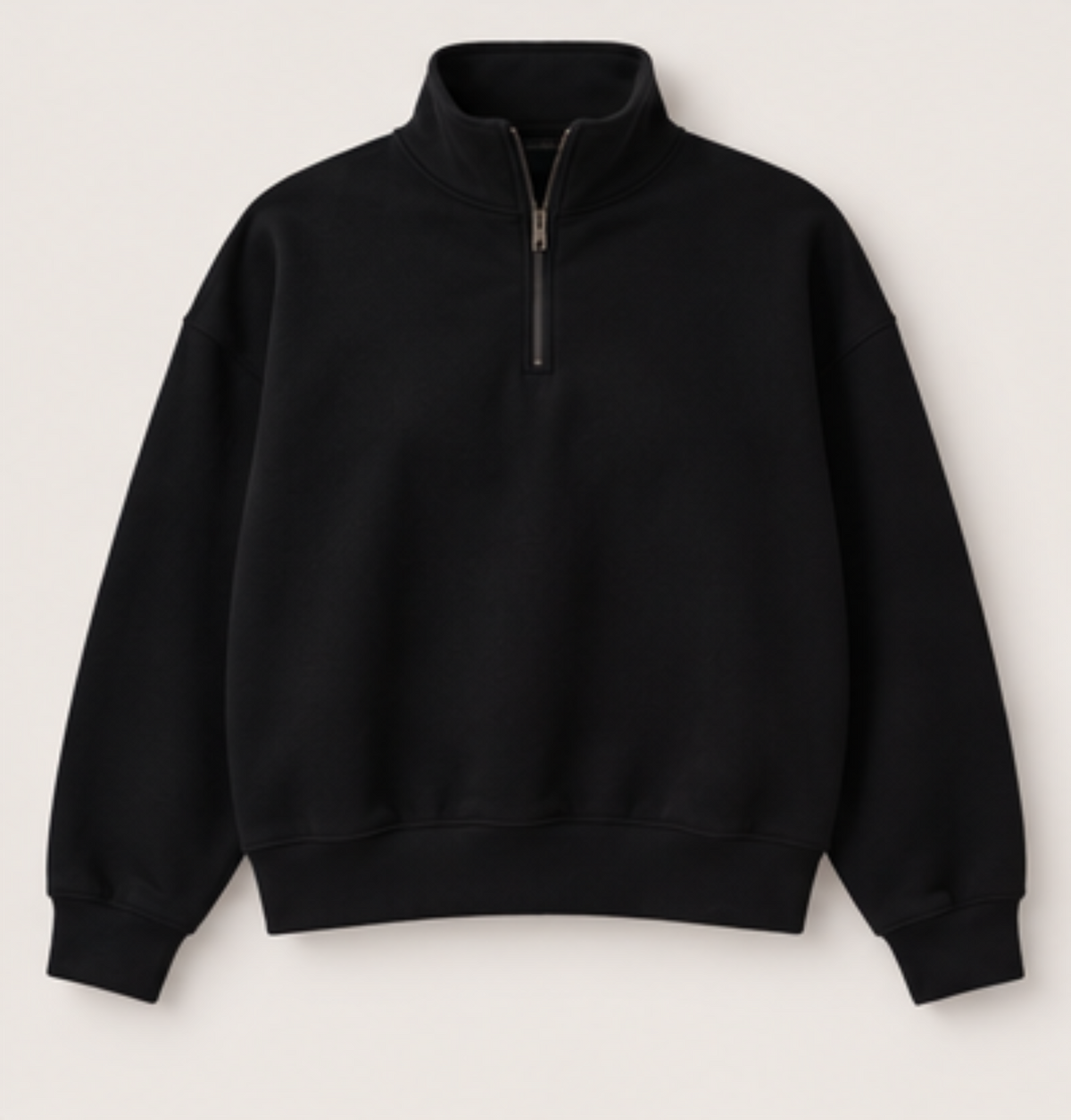 The Off Duty Quarter-Zip — Black by Run Club Regular, quarter-zip product image