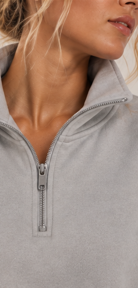 The Off Duty Quarter-Zip — Smoke by Run Club Regular, quarter-zip product image