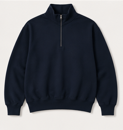 The Off Duty Quarter-Zip — Navy by Run Club Regular, quarter-zip product image