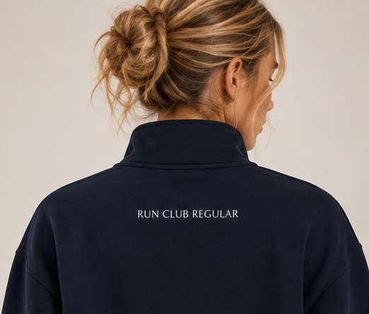 The Off Duty Quarter-Zip — Navy by Run Club Regular, quarter-zip product image