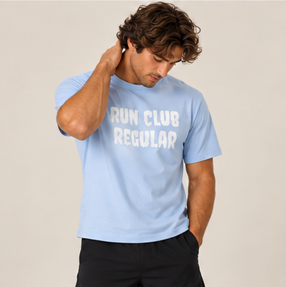 Phantom Tee - Light Blue by Run Club Regular, T-shirt product image