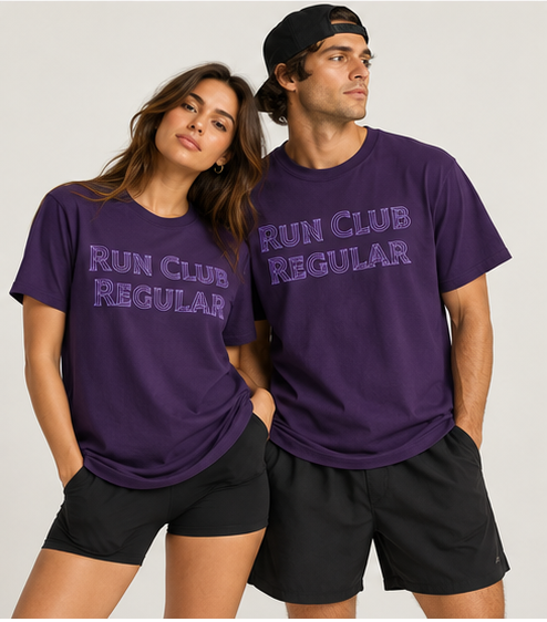 The Pillar Tee - Purple by Run Club Regular, graphic T-shirt product image