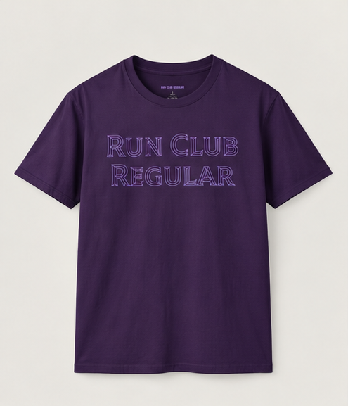 The Pillar Tee - Purple by Run Club Regular, graphic T-shirt product image