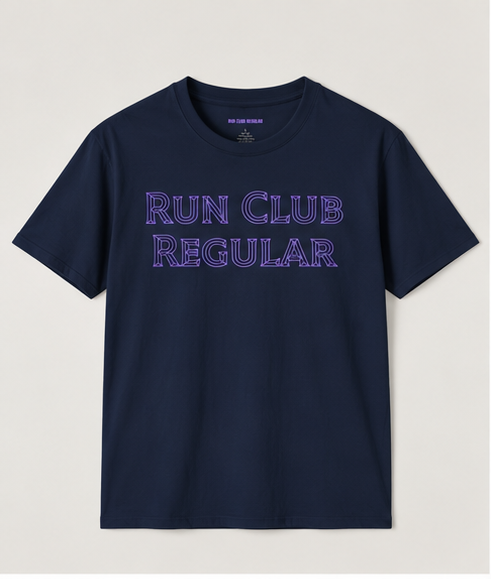 The Pillar Tee - Navy by Run Club Regular, graphic T-shirt product image