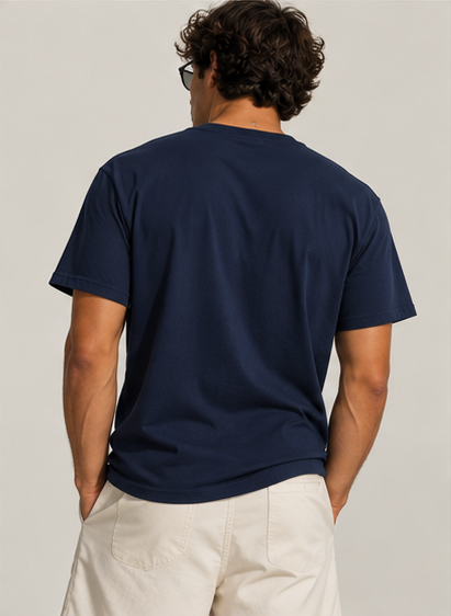 The Pillar Tee - Navy by Run Club Regular, graphic T-shirt product image