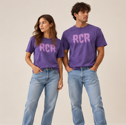 RCR Tee - Heather Purple by Run Club Regular, graphic T-shirt product image