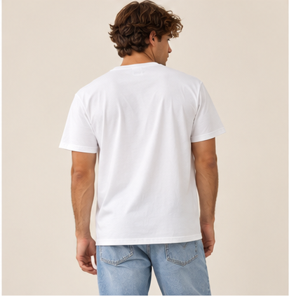 RCR Tee by Run Club Regular in white, graphic T-shirt product image