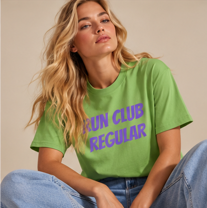 Racer Tee - Lime by Run Club Regular, graphic T-shirt product image