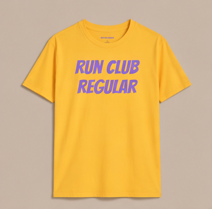 Racer Tee - Lime by Run Club Regular, graphic T-shirt product image