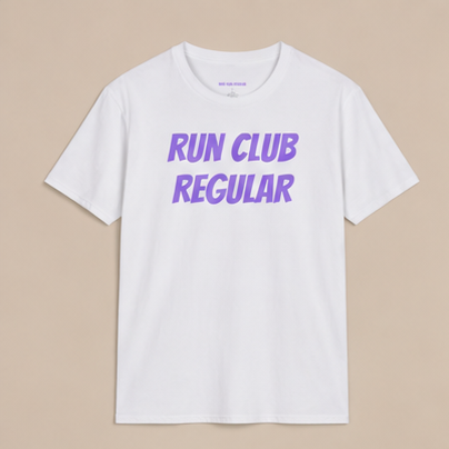 Racer Tee - Lime by Run Club Regular, graphic T-shirt product image
