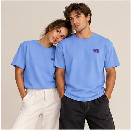 Lowkey Tee - Carolina Blue by Run Club Regular, graphic T-shirt product image