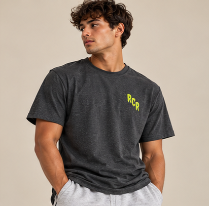 Lowkey Flow Tee - Dark Heather by Run Club Regular, graphic T-shirt product image