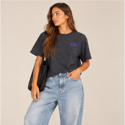 Lowkey Tee - Dark Heather by Run Club Regular, graphic T-shirt product image
