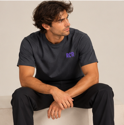 Lowkey Tee - Dark Heather by Run Club Regular, graphic T-shirt product image