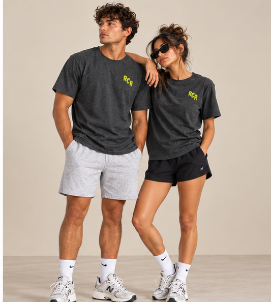 Lowkey Flow Tee - Dark Heather by Run Club Regular, graphic T-shirt product image