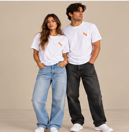 Lowkey Flow Tee - White by Run Club Regular, graphic T-shirt product image